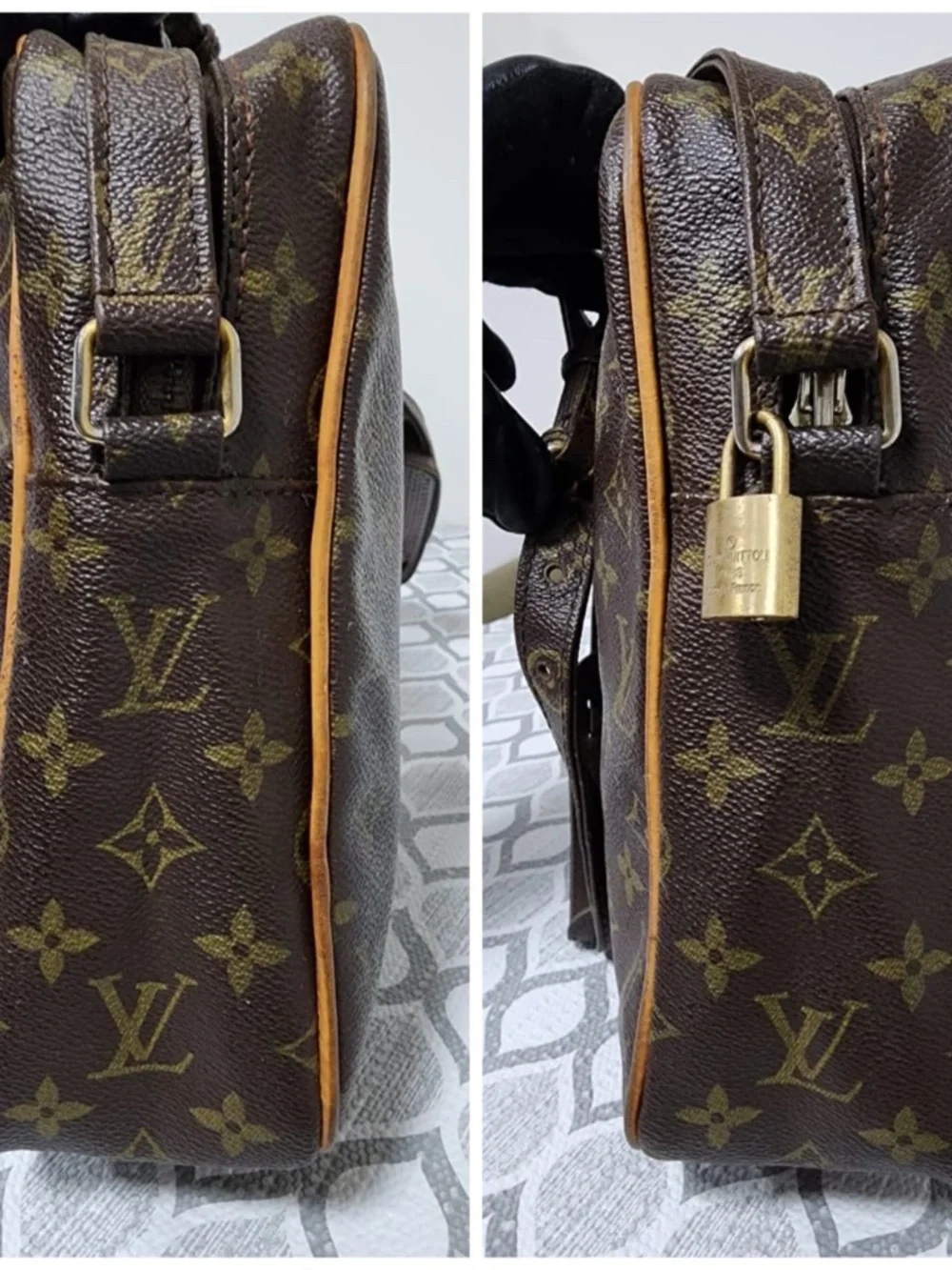 Authentic Louis Vuitton Vintage Monogram Marceau PM Brown